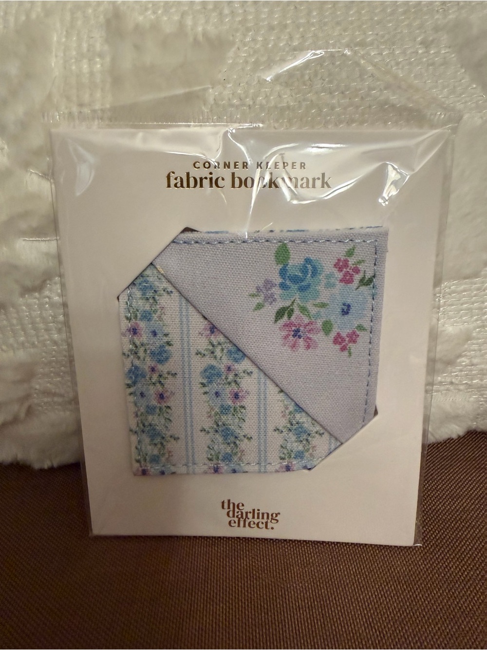 Oh So Fancy Blue Corner Keeper Fabric Bookmark
NWT